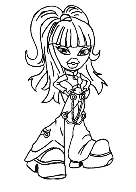 Bratz color pages - Free Bratz Coloring Pages. All of our Bratz Coloring Pages are completely free to download and print. We believe that creativity should be accessible to everyone, so we offer our pages for free. You can choose from a variety of Bratz dolls, including Yasmin, Cloe, Sasha, and Jade. Each doll has her own unique style and personality, so you can ...